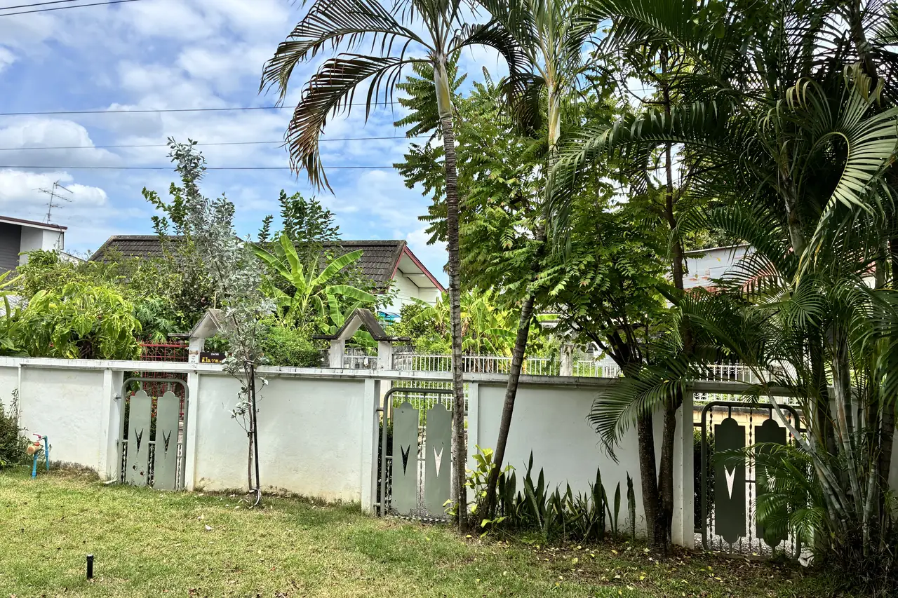 A quiet residential street in Chiang Mai, Thailand, where our family lives